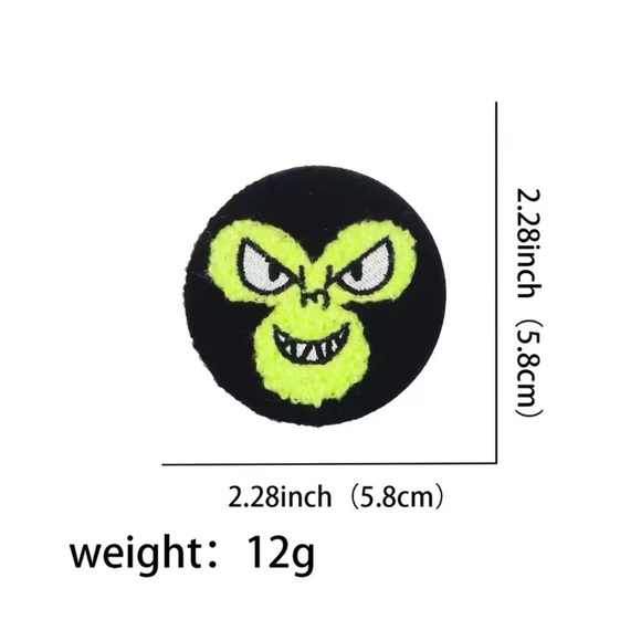 3/$33 Power Puff Girls Character Mojo Jojo Fuzzy Texture Embroidered Button Pin - Picture 3 of 5